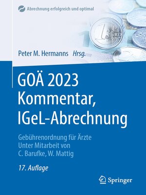 cover image of GOÄ 2023 Kommentar, IGeL-Abrechnung